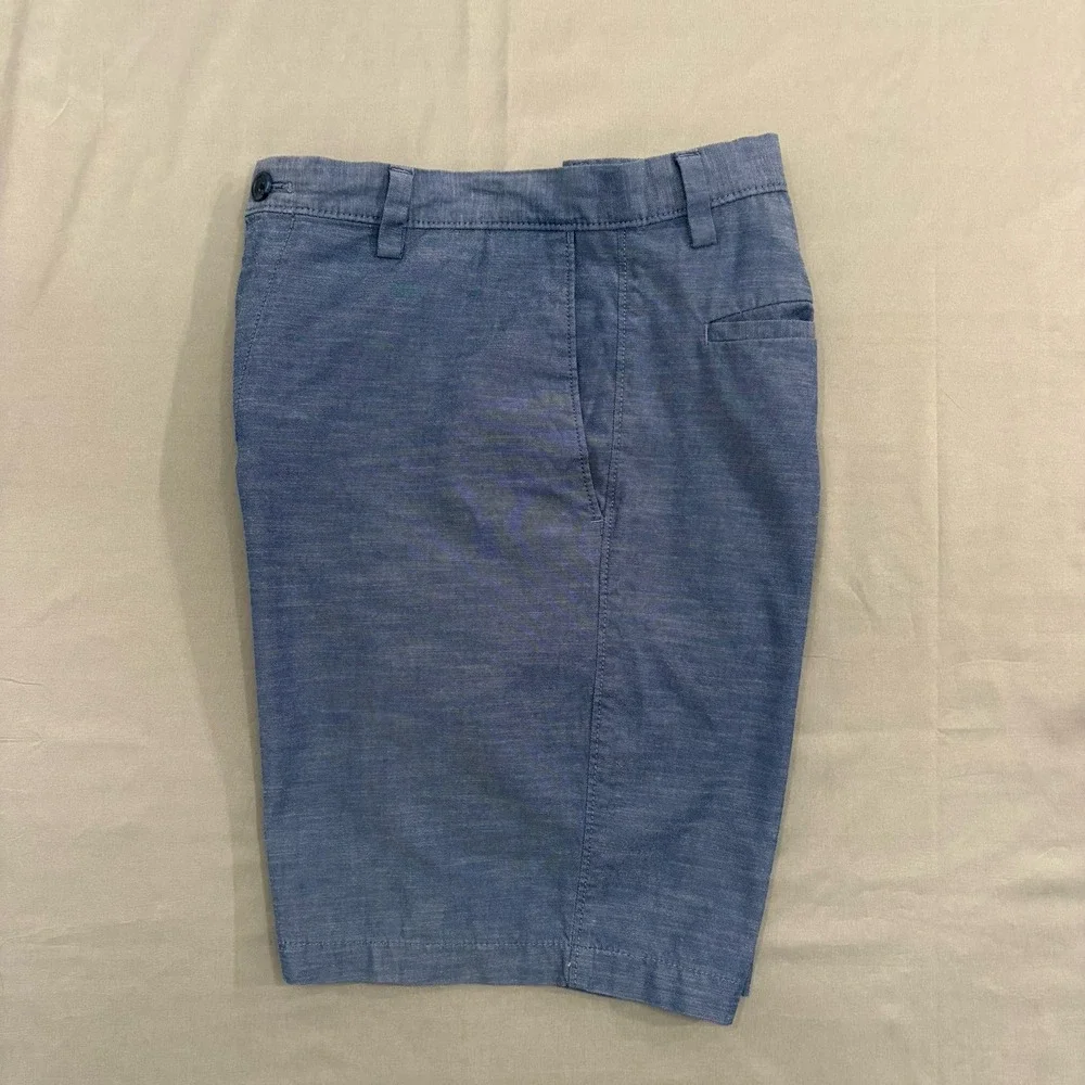 Banana Republic Aiden Short  Men's Chino Chambray Blue Heather Preppy Size 35